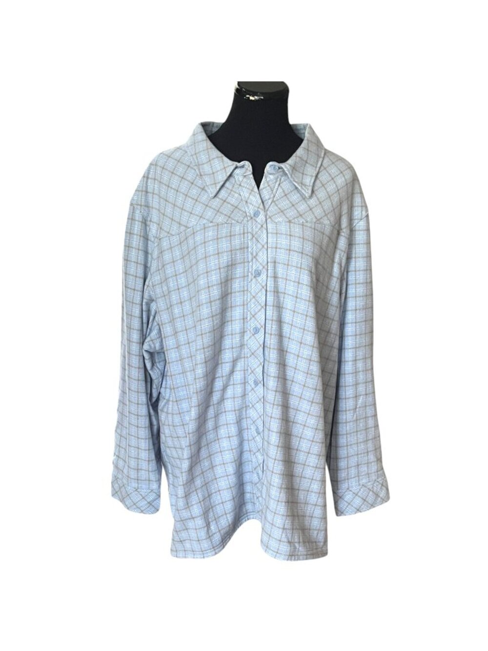 D & Co / Denim + Company Women's 3X Button Up Blue Jacket - NEW